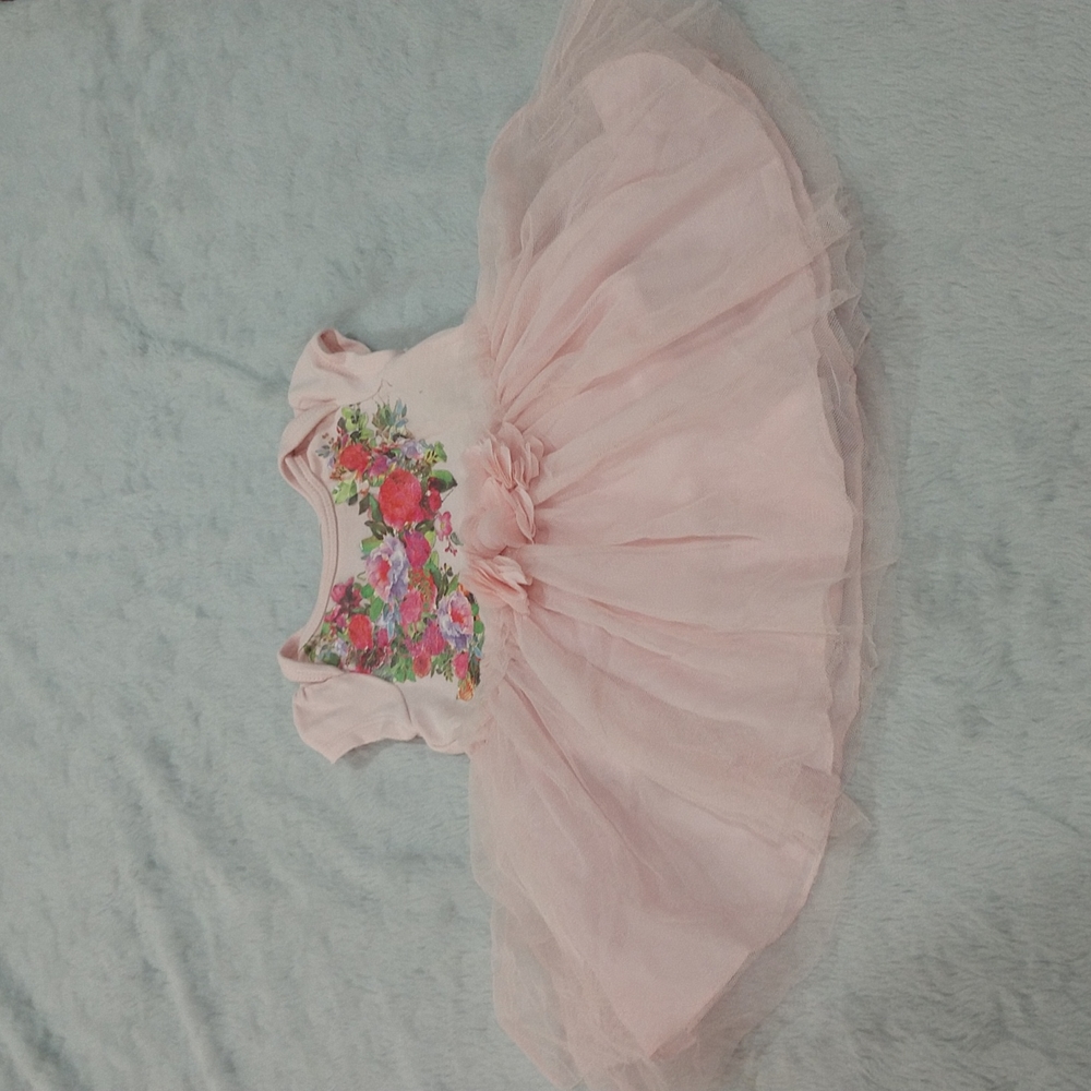 3/$15 Nanette Lepore Baby Girl Dress Onesie Tulle Size 3-6 Months